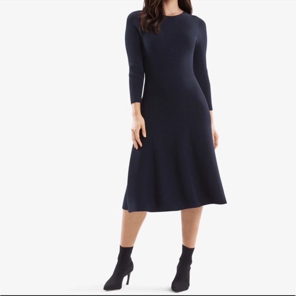 MM Lafleur The Holley Dress Dark Navy Size Small